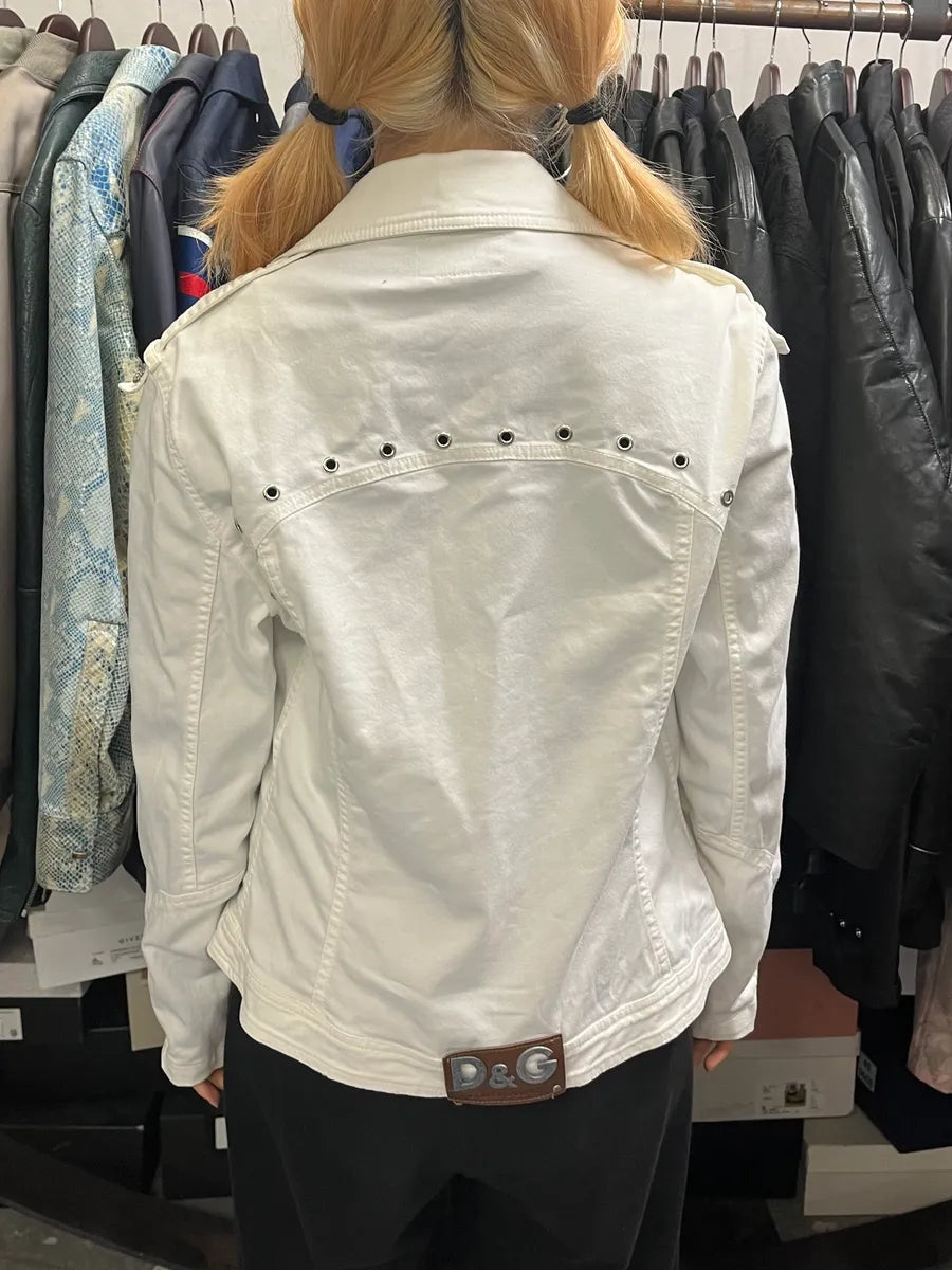 AW2004 Dolce & Gabbana Cargo Army White Jacket GEKGwrx 2