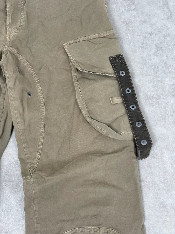AW2004 Dolce & Gabbana Cargo Parachute Beige Pants ModYnia 9