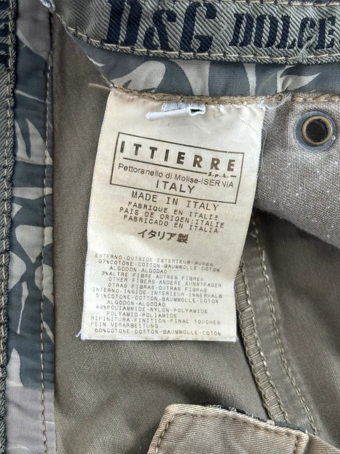 AW2004 Dolce & Gabbana Cargo Parachute Beige Pants ModYnia 10