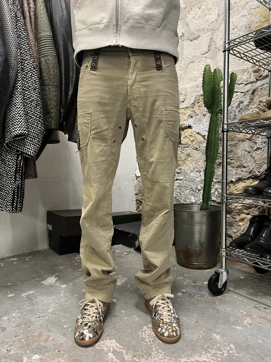 AW2004 Dolce & Gabbana Cargo Beige Pants (S) 1