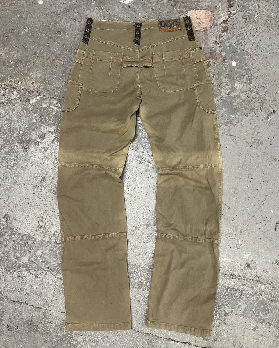 AW2004 Dolce & Gabbana Cargo Beige Pants (S) 3
