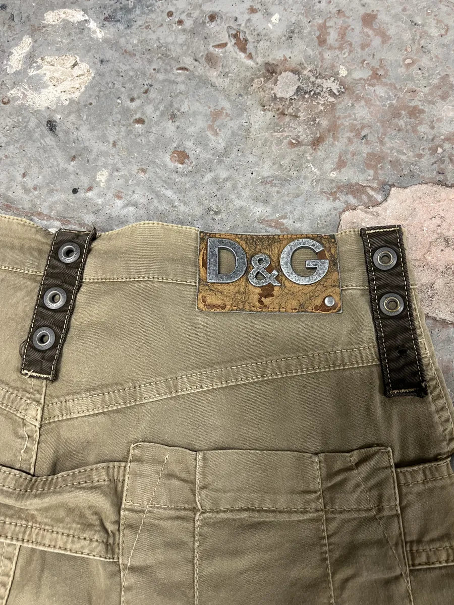 AW2004 Dolce & Gabbana Cargo Beige Pants (S) 4