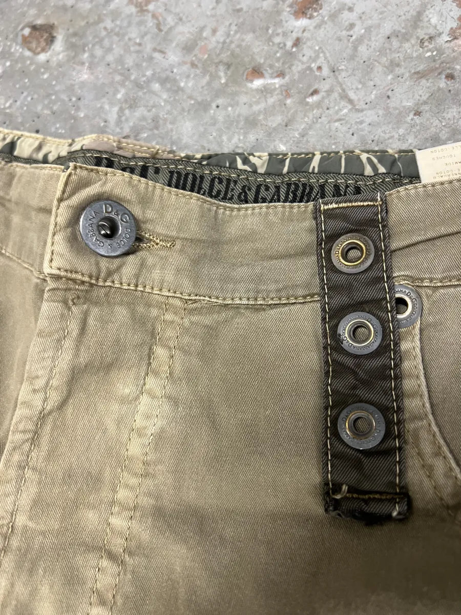AW2004 Dolce & Gabbana Cargo Beige Pants (S) 6
