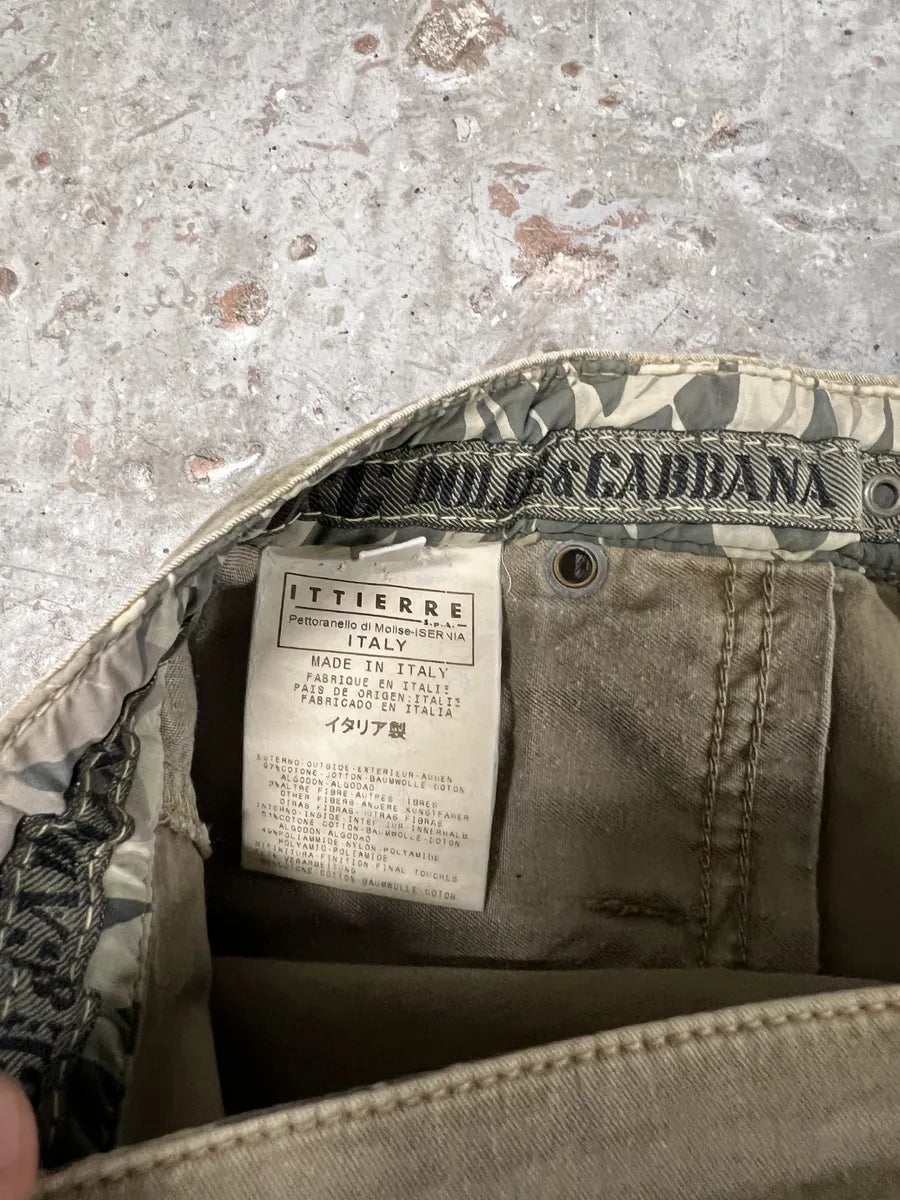 AW2004 Dolce & Gabbana Cargo Beige Pants (S) 7