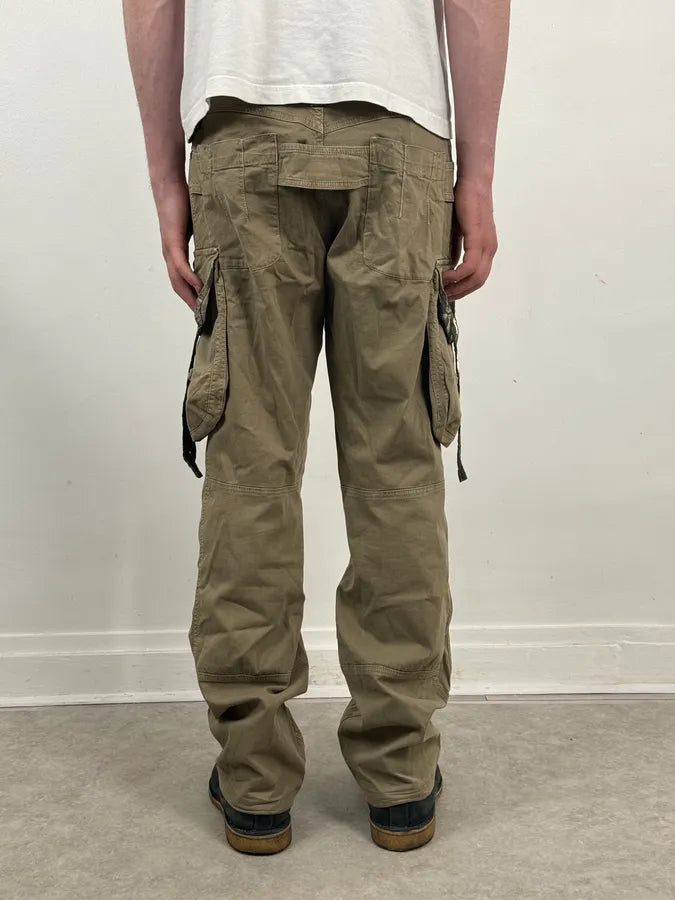 AW2004 Dolce & Gabbana Cargo Parachute Beige Pants ModYnia 3