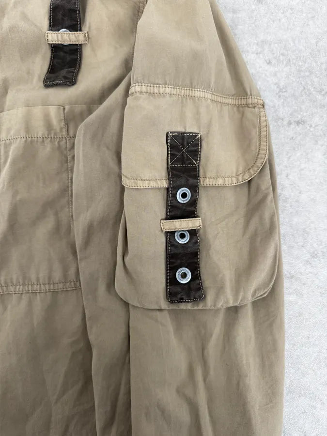 AW2004 Dolce & Gabbana Cargo Bondage Parachute Beige Shirt nambAce 7