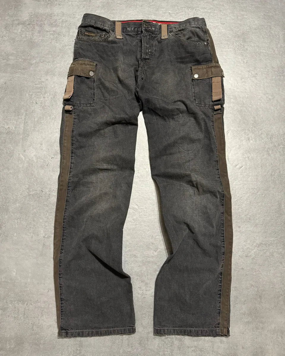 AW2004 Dolce & Gabbana Cargo Harness Grey Jeans RHwBiam 0