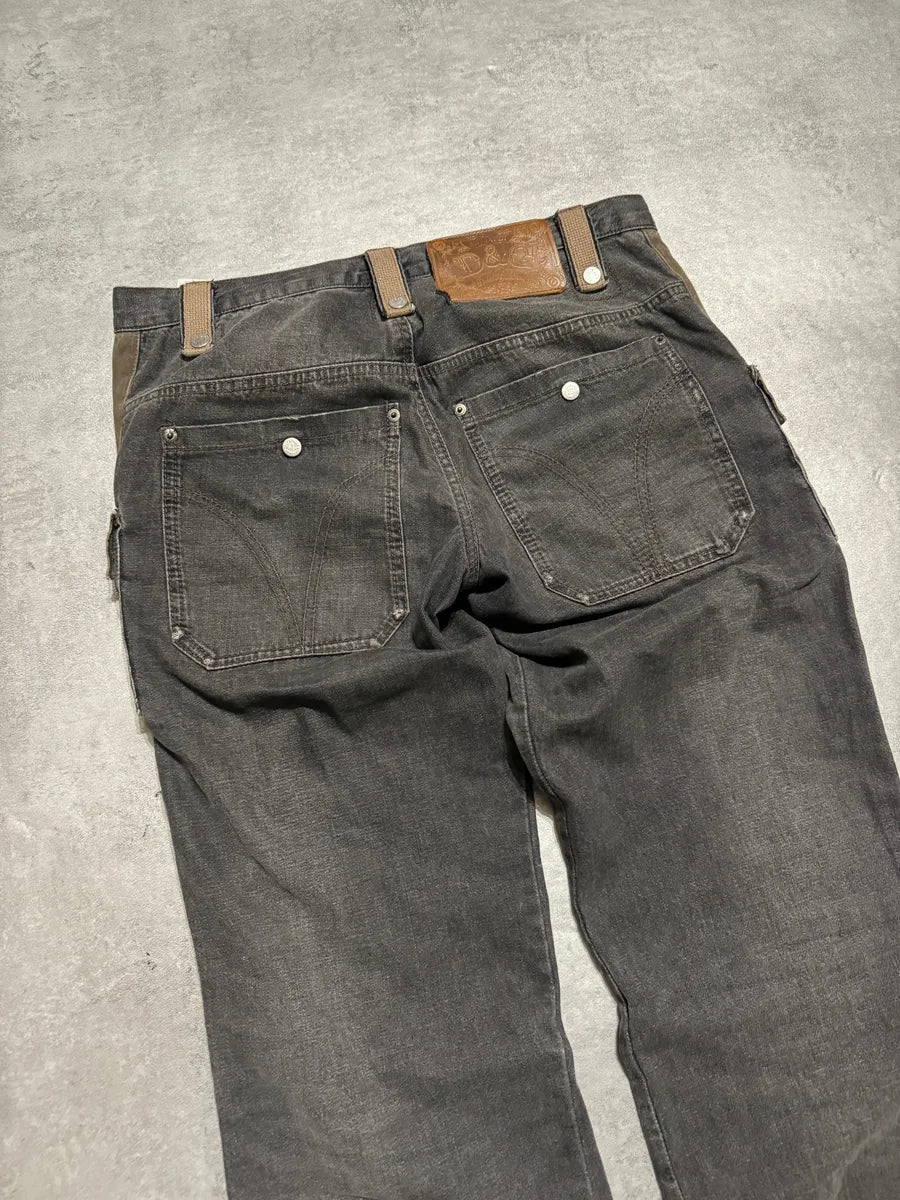 AW2004 Dolce & Gabbana Cargo Harness Grey Jeans RHwBiam 2