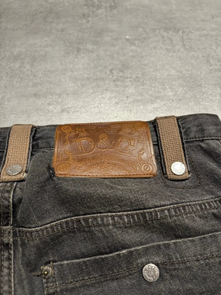 AW2004 Dolce & Gabbana Cargo Harness Grey Jeans RHwBiam 3