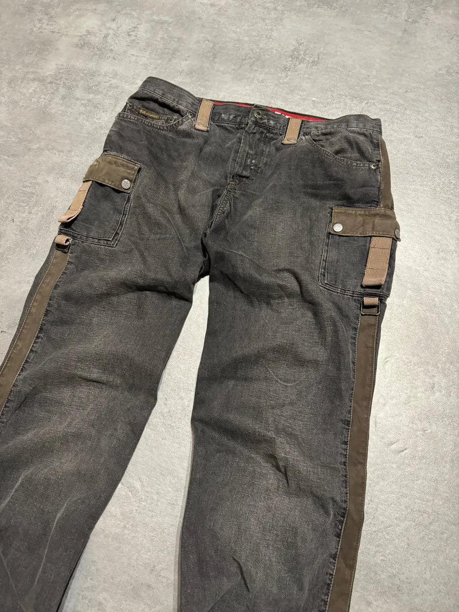 AW2004 Dolce & Gabbana Cargo Harness Grey Jeans RHwBiam 7
