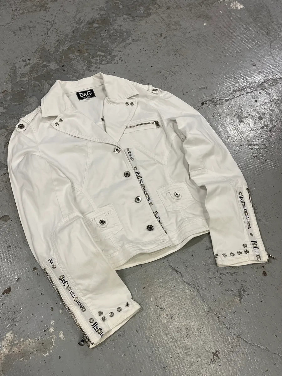 AW2004 Dolce & Gabbana Cargo White Jacket LjSeDuY 3