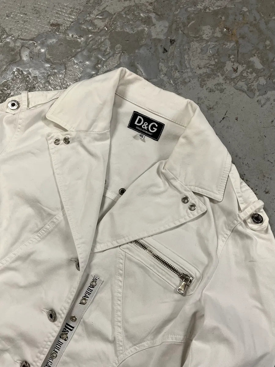 AW2004 Dolce & Gabbana Cargo White Jacket LjSeDuY 4