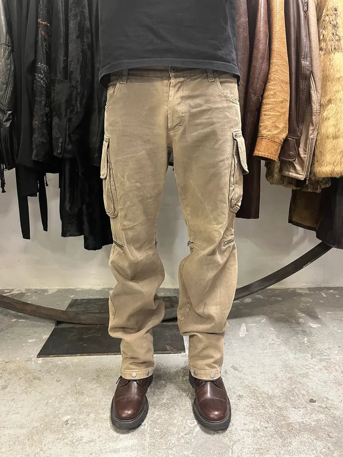 AW2004 Dolce & Gabbana Cargo Zip Brut Grey Pants (M/L) jEzElMQ 1