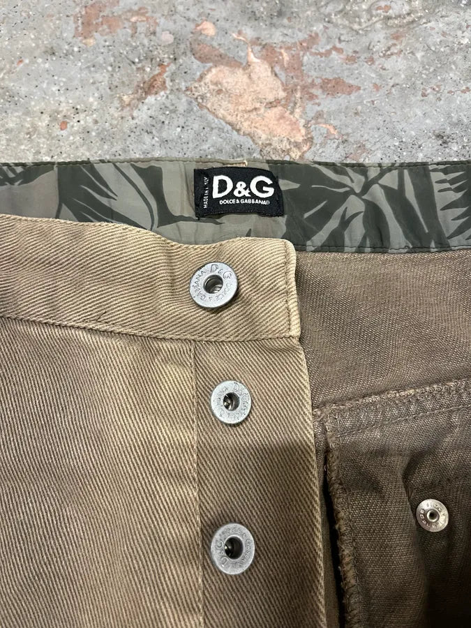 AW2004 Dolce & Gabbana Cargo Zip Brut Grey Pants (M/L) jEzElMQ 10