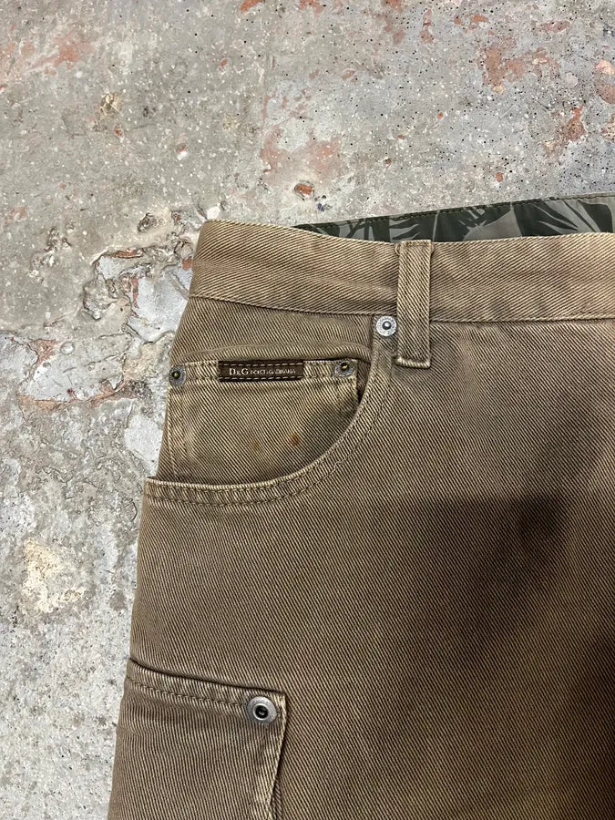 AW2004 Dolce & Gabbana Cargo Zip Brut Grey Pants (M/L) jEzElMQ 11