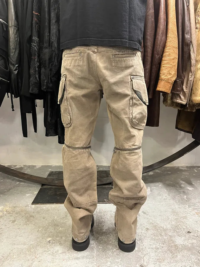 AW2004 Dolce & Gabbana Cargo Zip Brut Grey Pants (M/L) jEzElMQ 3