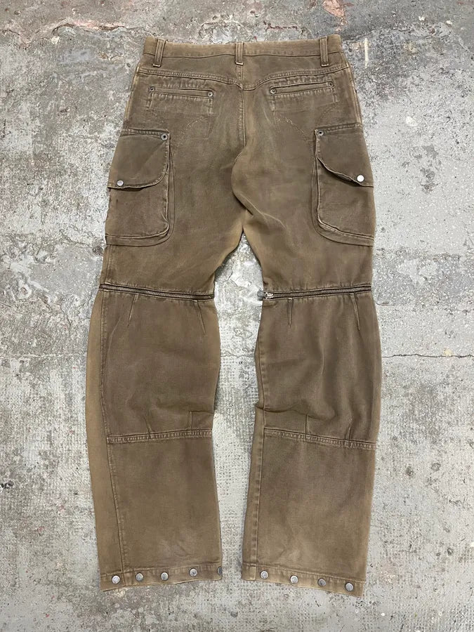 AW2004 Dolce & Gabbana Cargo Zip Brut Grey Pants (M/L) jEzElMQ 6