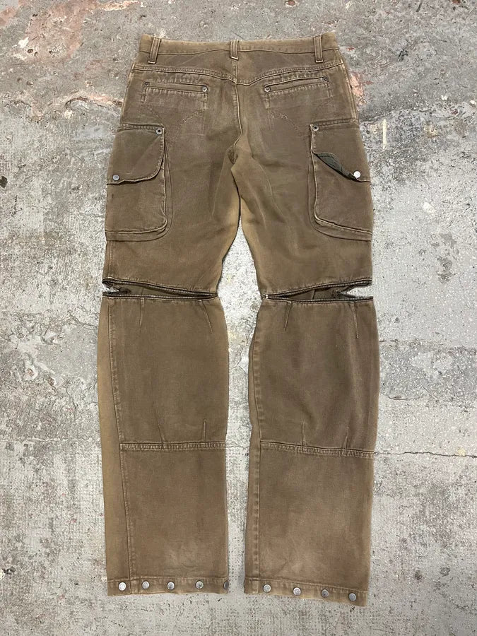 AW2004 Dolce & Gabbana Cargo Zip Brut Grey Pants (M/L) jEzElMQ 7