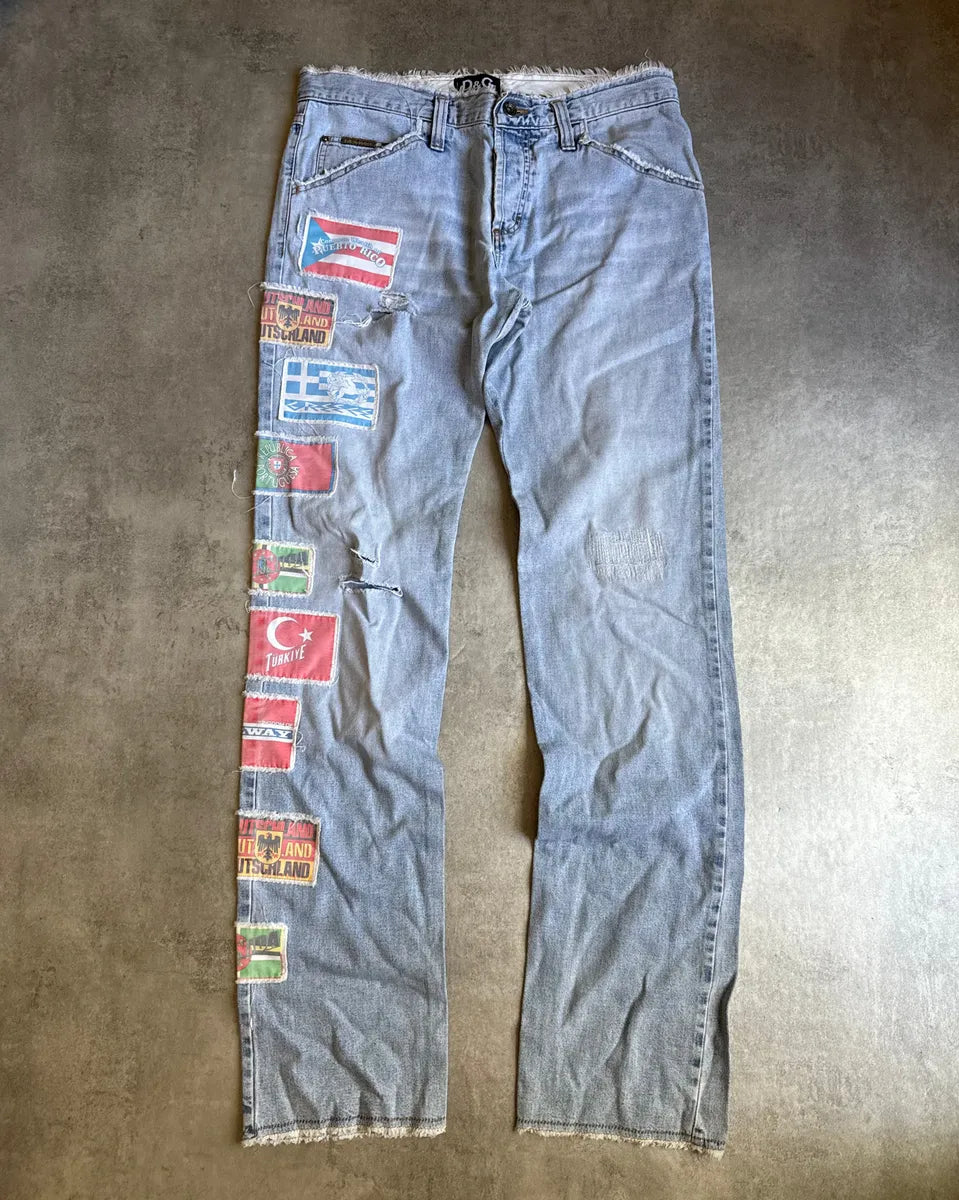 AW2004 Dolce & Gabbana Cosmopolite Flag Jeans OdgbNPn 0
