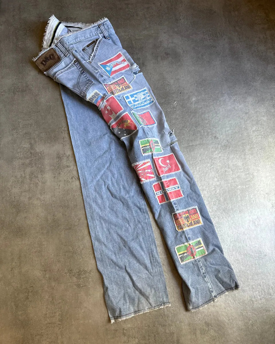 AW2004 Dolce & Gabbana Cosmopolite Flag Jeans OdgbNPn 4