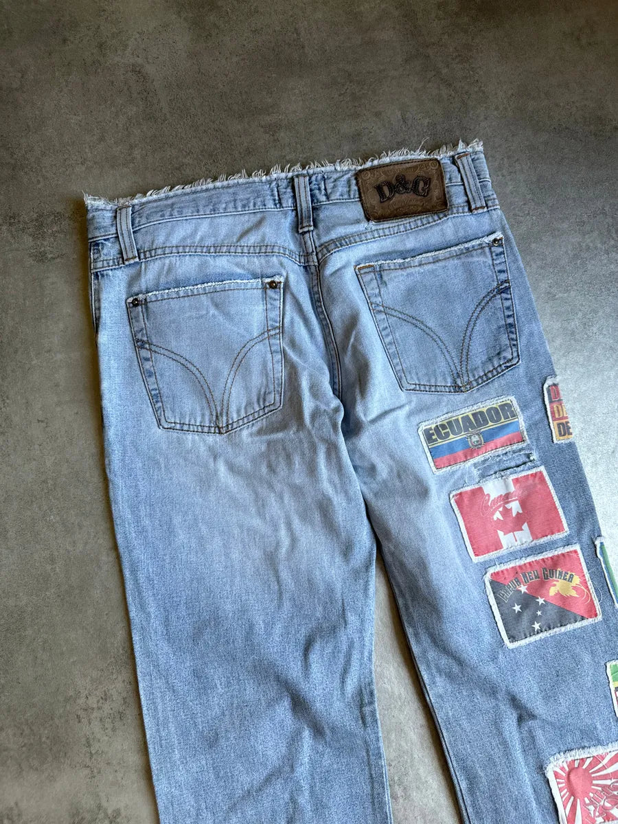 AW2004 Dolce & Gabbana Cosmopolite Flag Jeans OdgbNPn 6