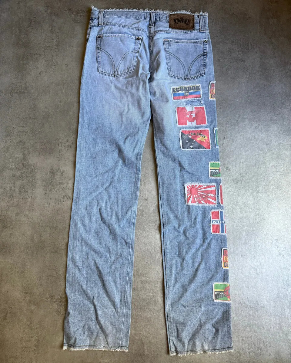 AW2004 Dolce & Gabbana Cosmopolite Flag Jeans OdgbNPn 7