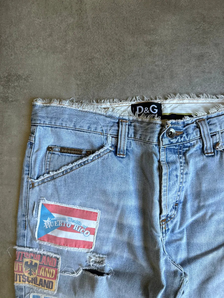 AW2004 Dolce & Gabbana Cosmopolite Flag Jeans OdgbNPn 9