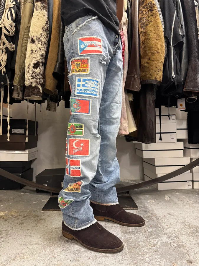 AW2004 Dolce & Gabbana Cosmopolite Flags Jeans DtuMTFX 1