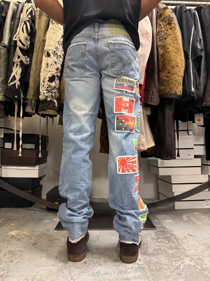AW2004 Dolce & Gabbana Cosmopolite Flags Jeans DtuMTFX 3