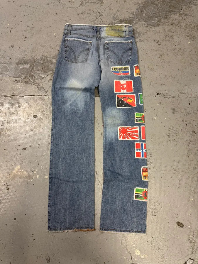 AW2004 Dolce & Gabbana Cosmopolite Flags Jeans DtuMTFX 6