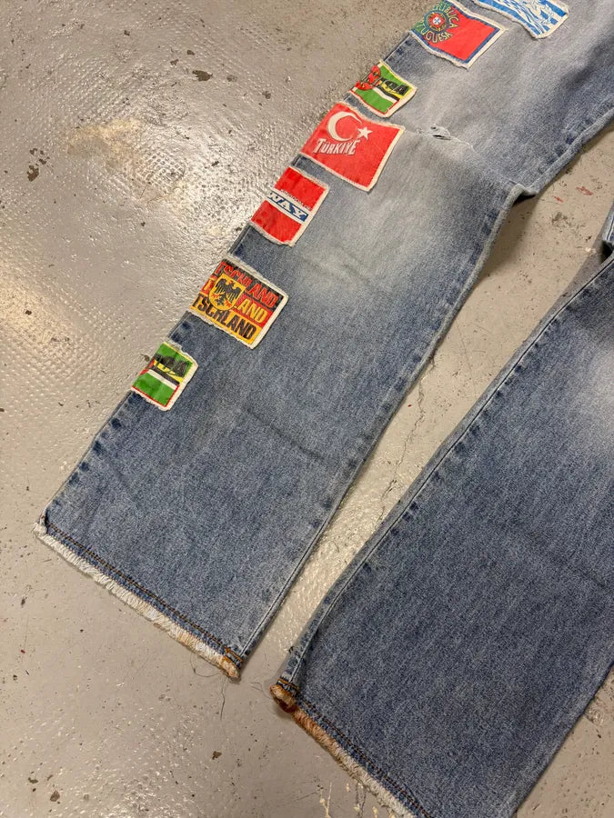 AW2004 Dolce & Gabbana Cosmopolite Flags Jeans DtuMTFX 9