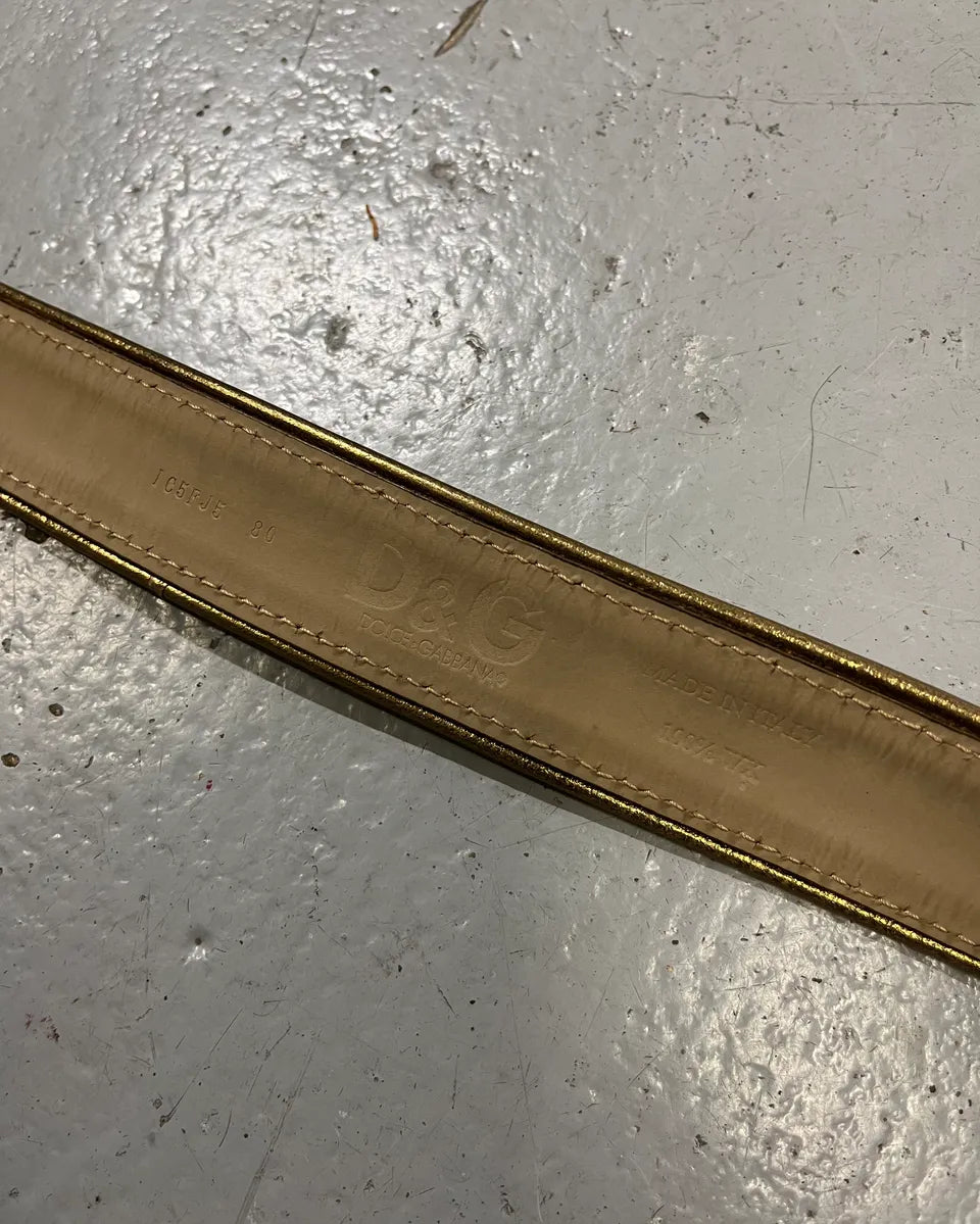 AW2004 Dolce & Gabbana Cow Effect Calf Hair Leather Belt  PIHFrtd 7