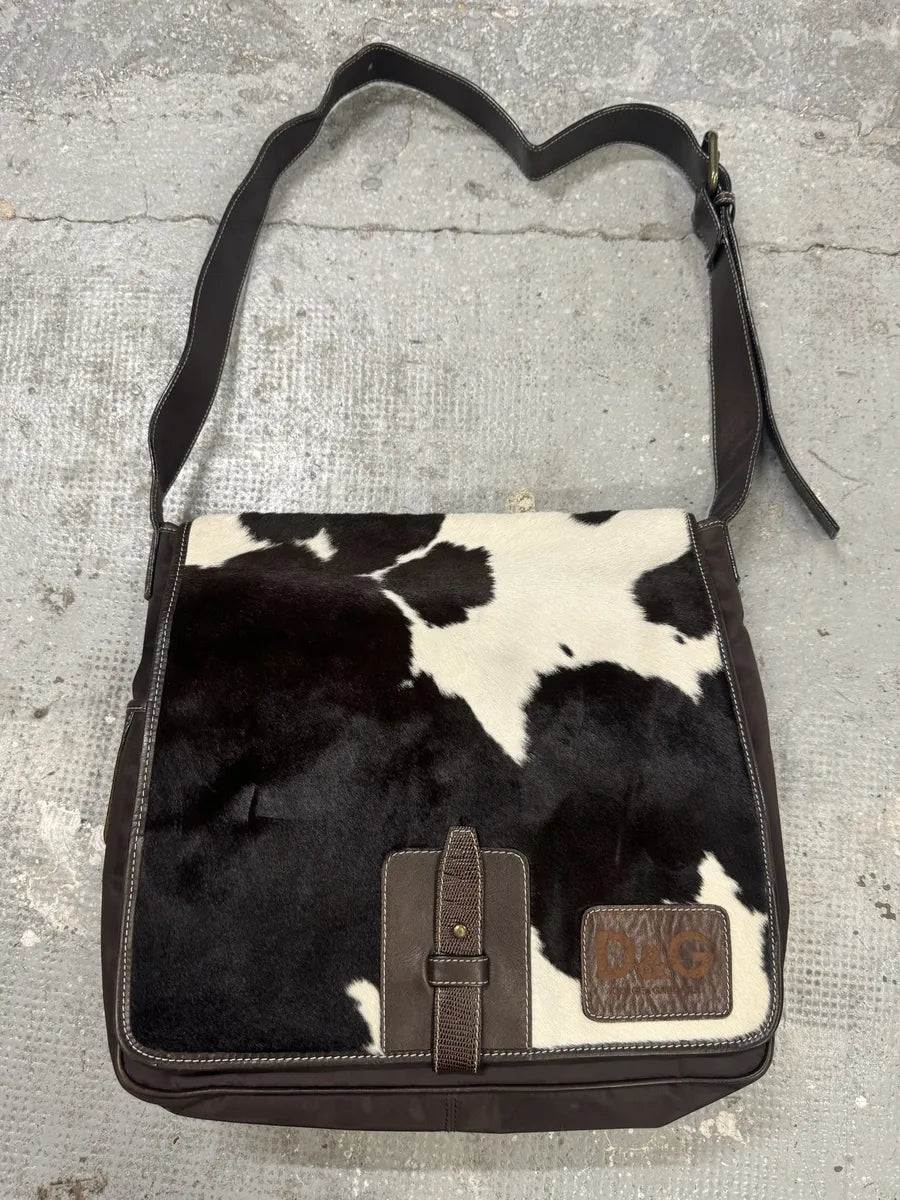 AW2004 Dolce & Gabbana Cowhide Pony Hair Leather Bag (OS) NrhNHxJ 0