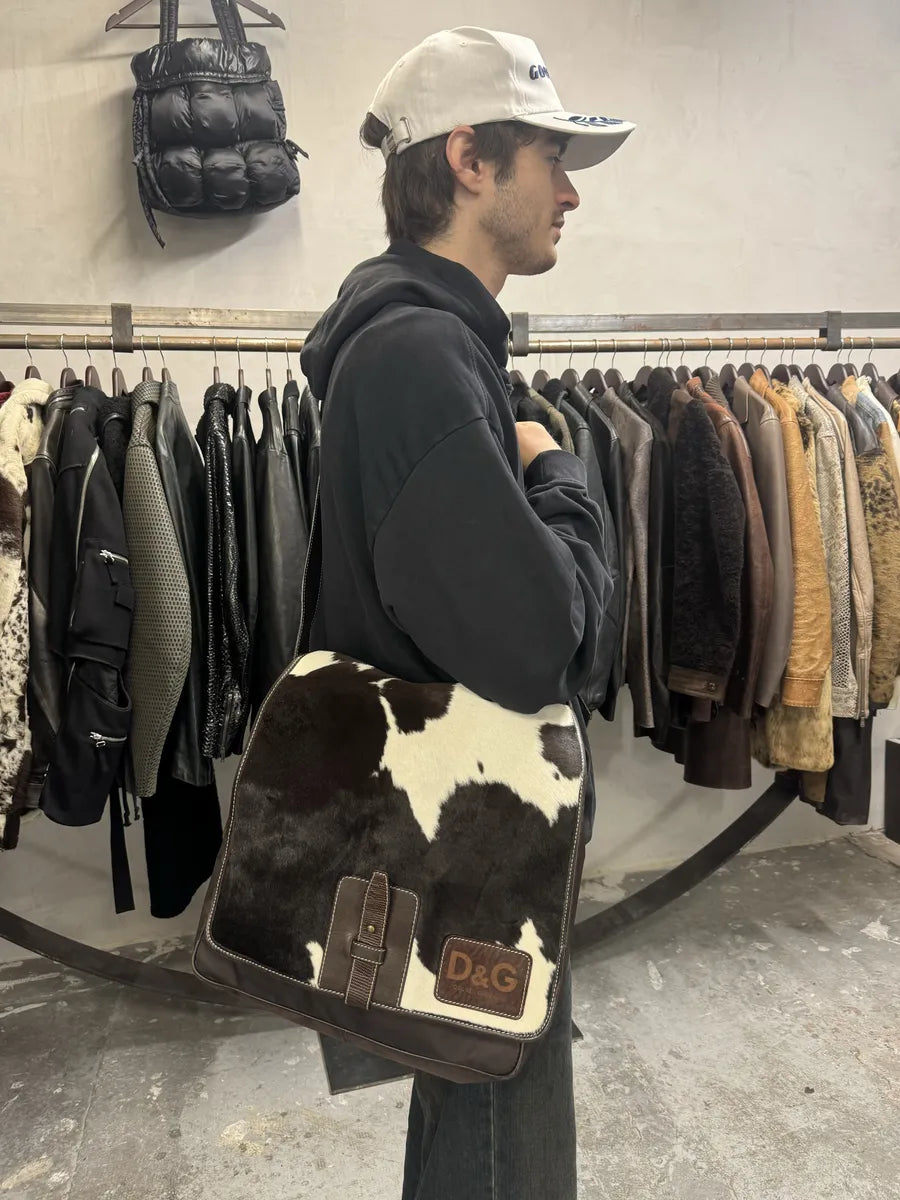 AW2004 Dolce & Gabbana Cowhide Pony Hair Leather Bag (OS) NrhNHxJ 1