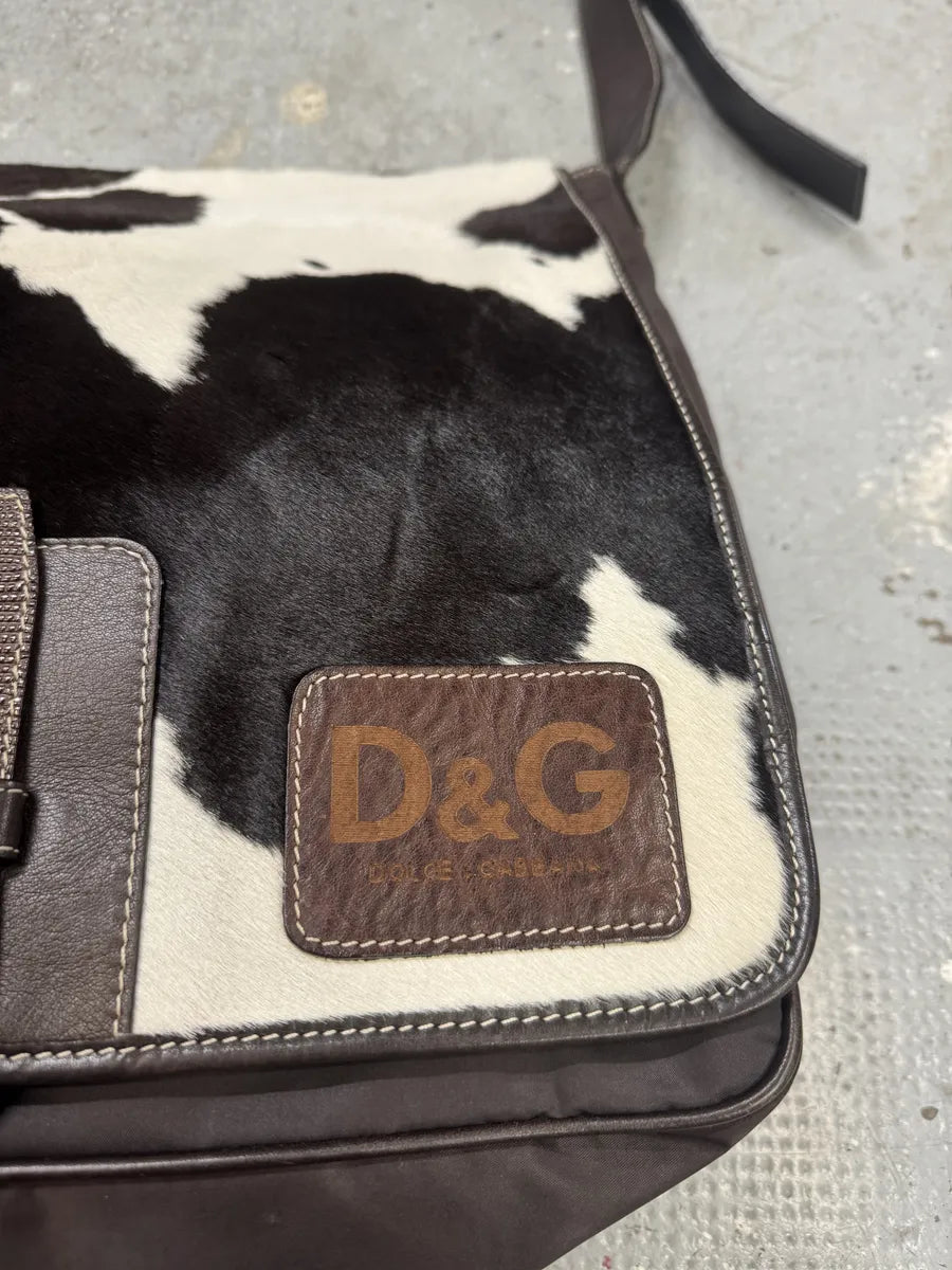 AW2004 Dolce & Gabbana Cowhide Pony Hair Leather Bag (OS) NrhNHxJ 12