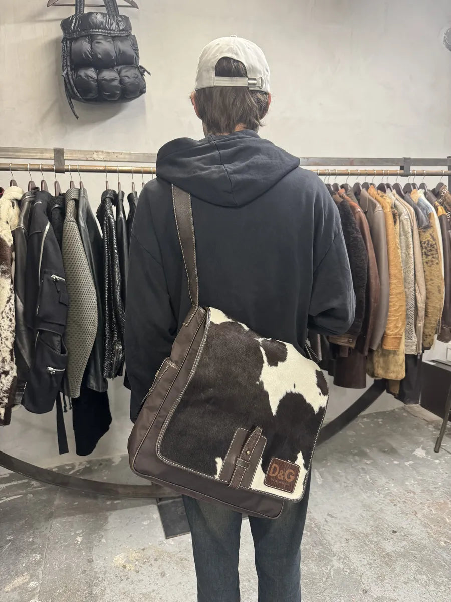 AW2004 Dolce & Gabbana Cowhide Pony Hair Leather Bag (OS) NrhNHxJ 2