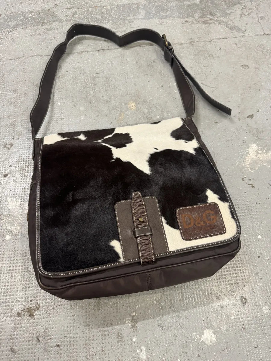 AW2004 Dolce & Gabbana Cowhide Pony Hair Leather Bag (OS) NrhNHxJ 3