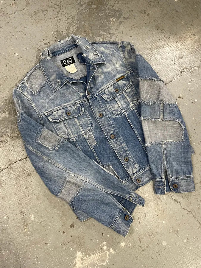 Dolce & Gabbana Destroyed Denim Jacket (L) 4