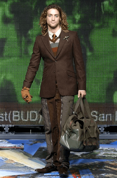 AW2004 Dolce & Gabbana Detachable Velvet Aviator Cargo Brown Pants YtquwJZ 4