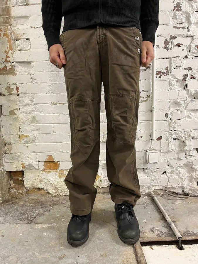 AW2004 Dolce & Gabbana Double Pocket Military Brown Pants VJUQCsv 1