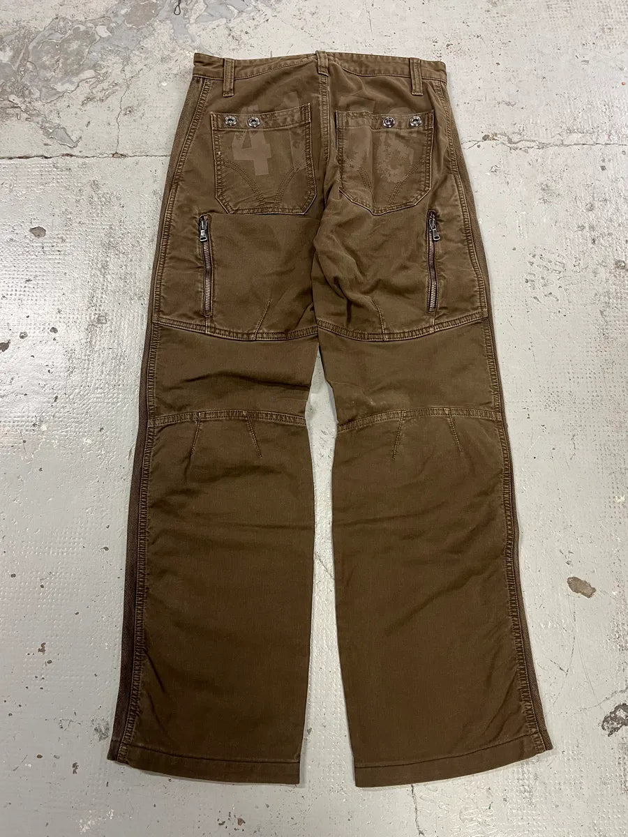 AW2004 Dolce & Gabbana Double Pocket Military Brown Pants VJUQCsv 7