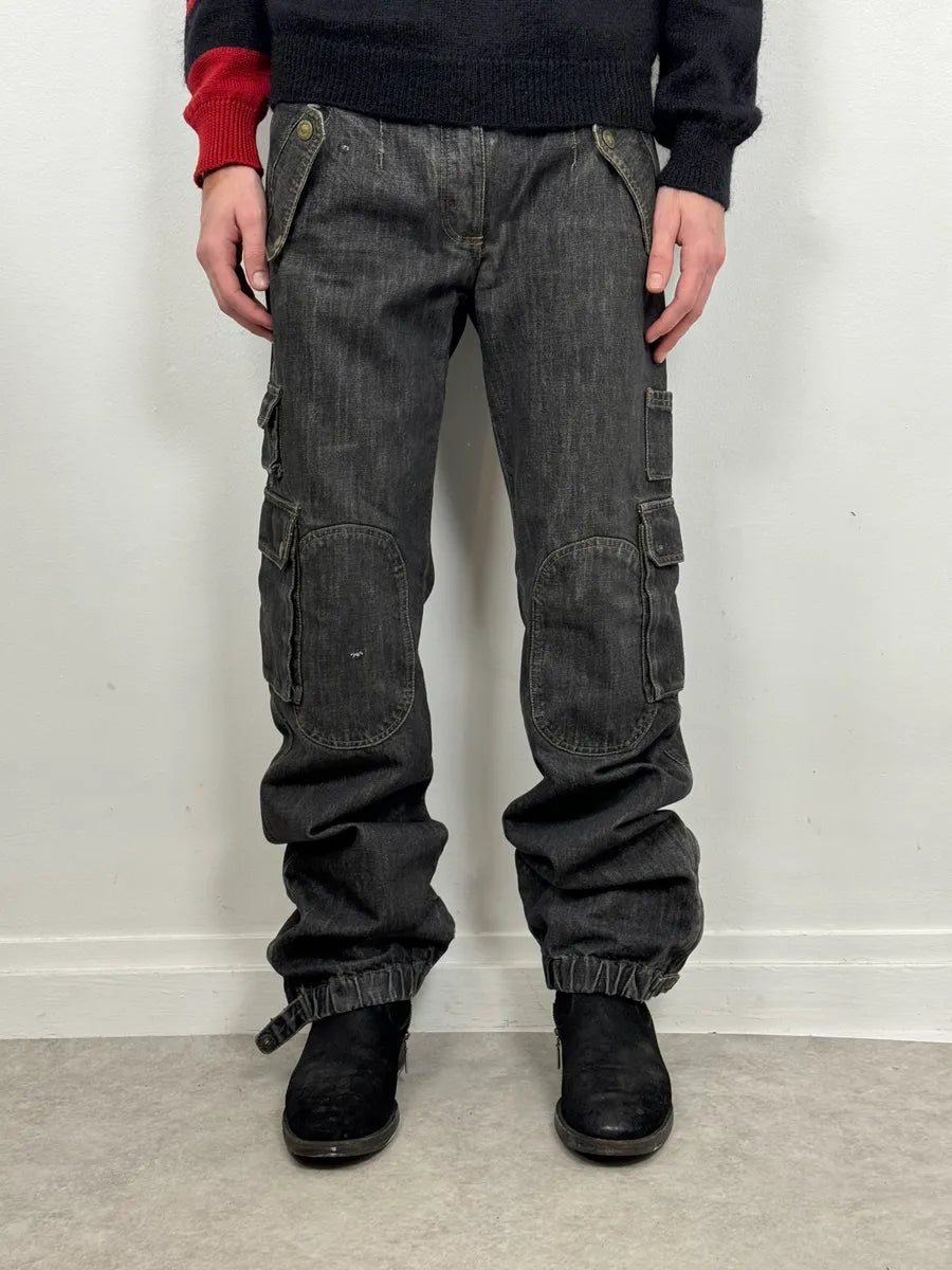 AW2004 Dolce & Gabbana Grey Cargo Denim Jeans OhaTJhN 2