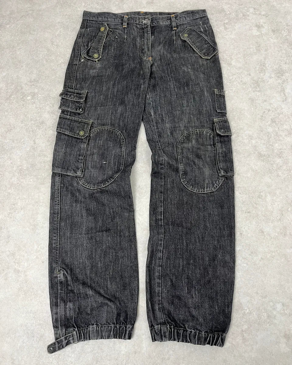 AW2004 Dolce & Gabbana Grey Cargo Denim Jeans OhaTJhN 3