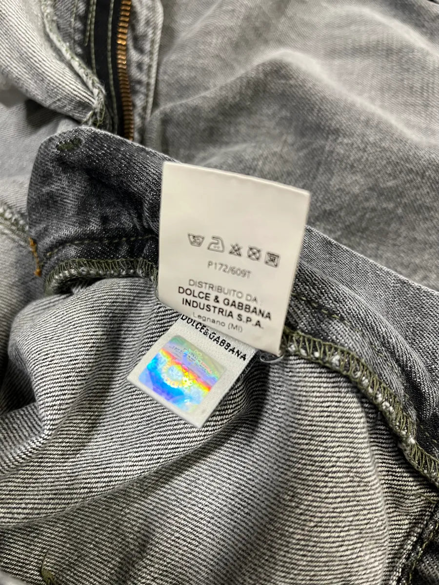 AW2004 Dolce & Gabbana Grey Cargo Double Knee Denim Jeans PiTrUxE 12