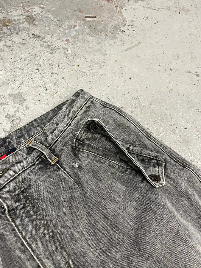 AW2004 Dolce & Gabbana Grey Cargo Double Knee Denim Jeans PiTrUxE 13