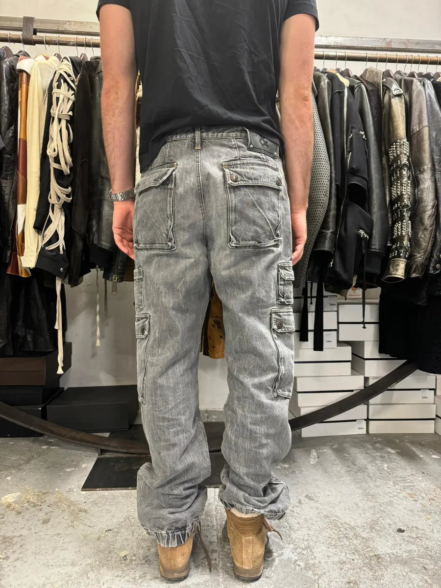 AW2004 Dolce & Gabbana Grey Cargo Double Knee Denim Jeans PiTrUxE 3