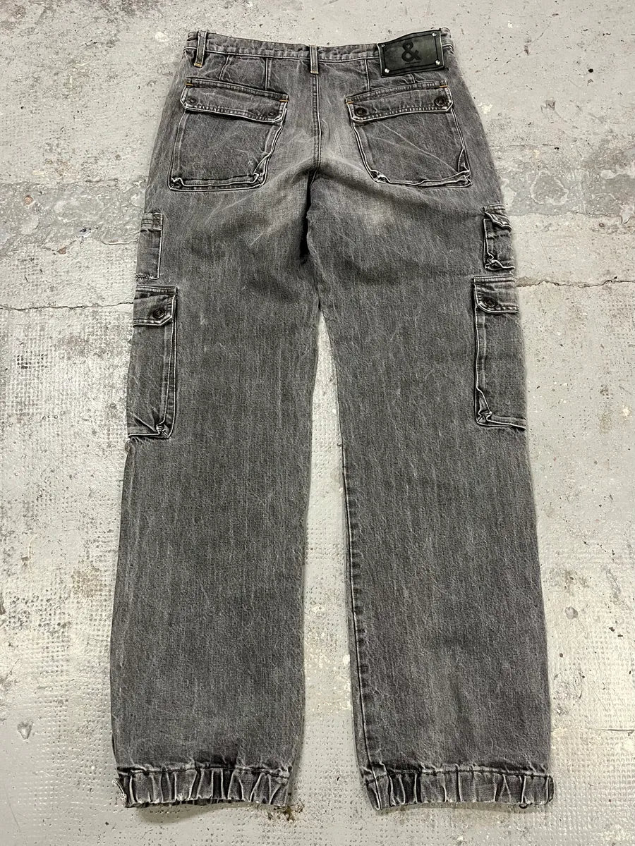 AW2004 Dolce & Gabbana Grey Cargo Double Knee Denim Jeans PiTrUxE 6