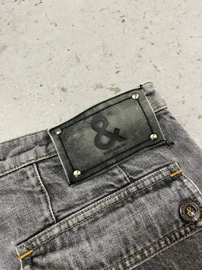 AW2004 Dolce & Gabbana Grey Cargo Double Knee Denim Jeans PiTrUxE 8