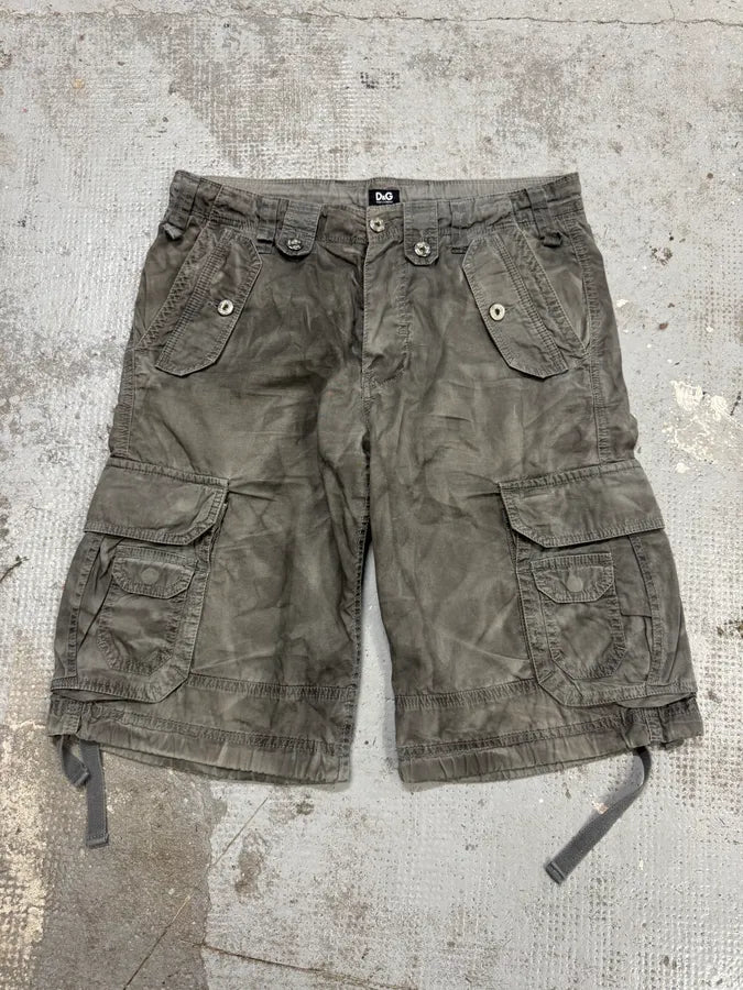 AW2004 Dolce & Gabbana Grey Multi Pockets Cargo Shorts lRwvPzH 0
