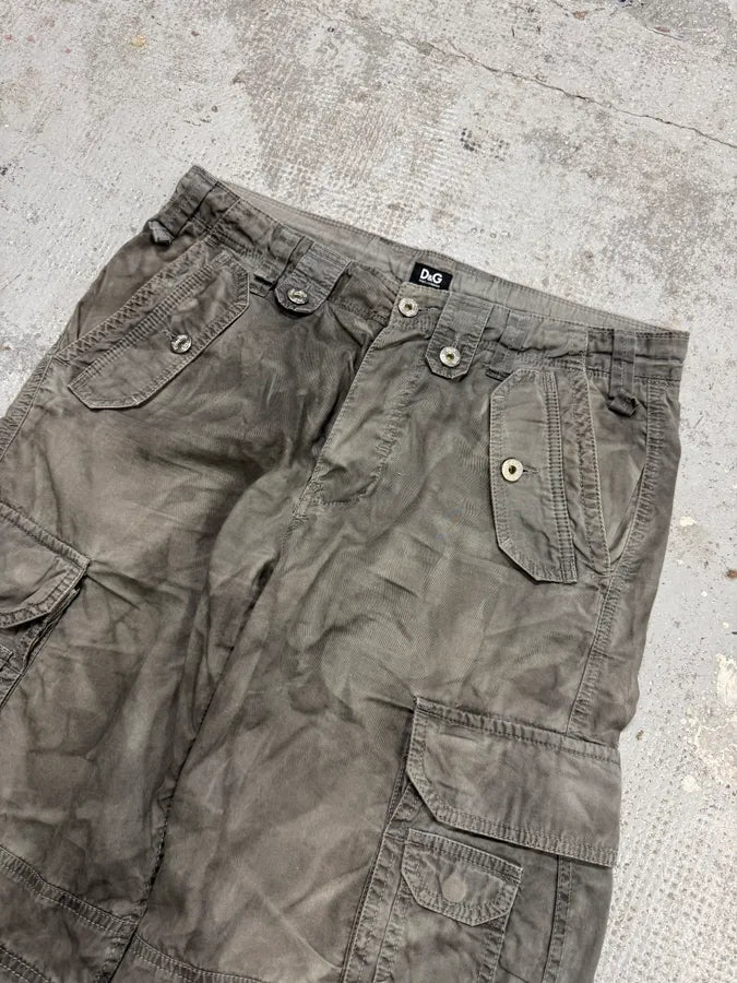 AW2004 Dolce & Gabbana Grey Multi Pockets Cargo Shorts lRwvPzH 5